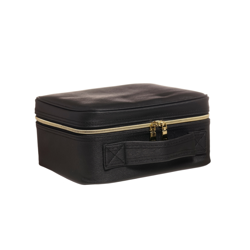 Maleta Cosmetiquero Organizador De Maquillaje Con Espejo LED - Negro